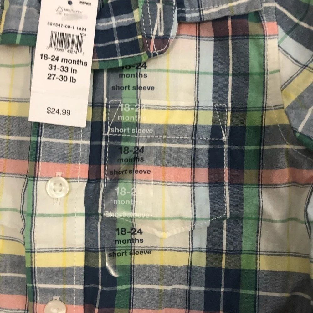 Gap Short Sleeve Shirt and Sweatshirt Bundle for Kids 18-24 mths